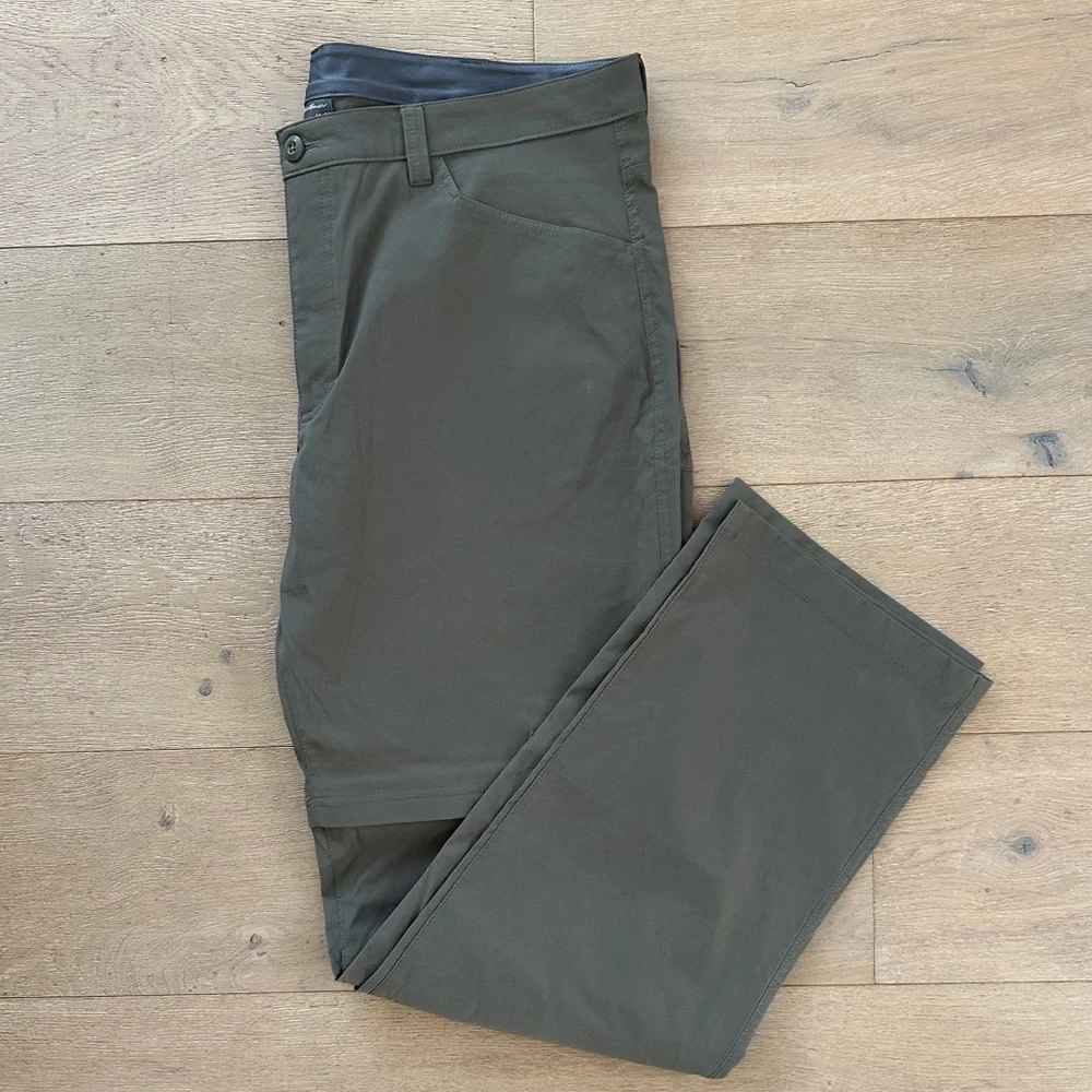 Eddie Bauer men's convertible tech pants 40 x 34 olive slate - Picture 5 of 5